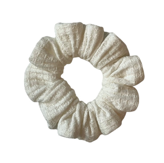 Soft Ivory Waffle Scrunchie